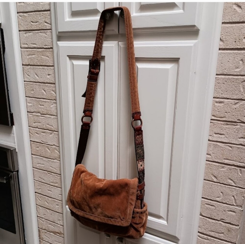 Fossil Tan Canvas and Leather Messenger Bag - Picture 9 of 14